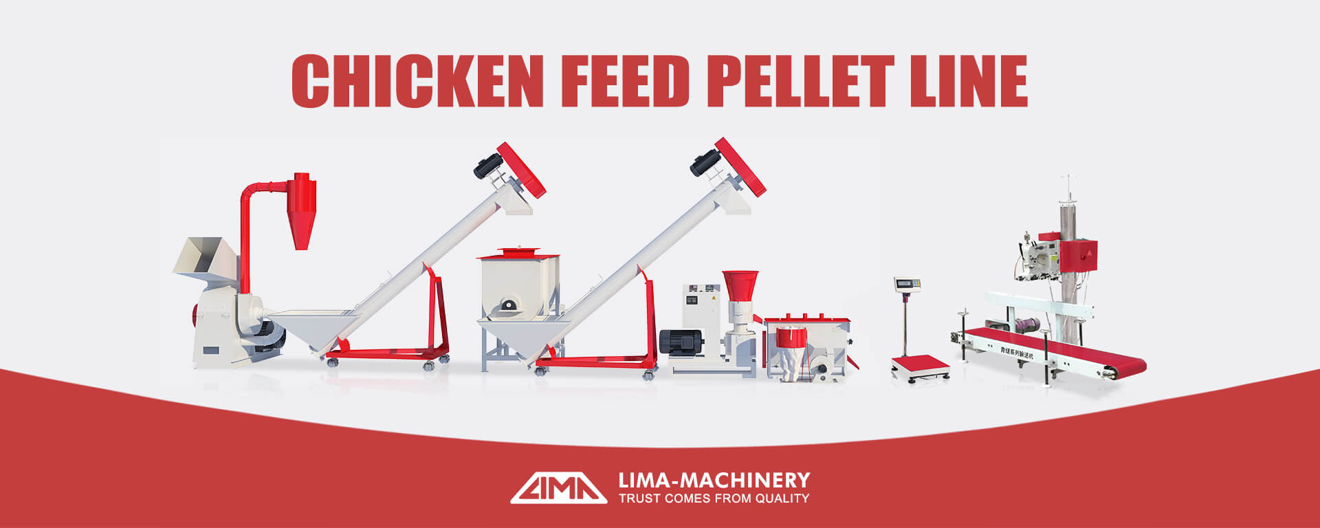 500kg/h —3ton/h chicken/cow feed production line